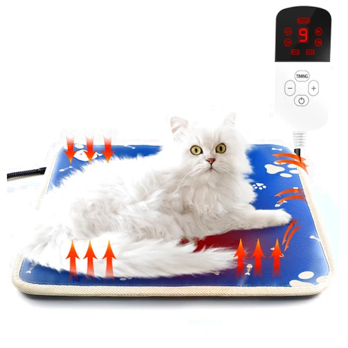 MILIFUN Pet Heating Pad for Cats Dogs, Cat Heating Pad for Indoor Warming Mat, Waterproof Heating Pad with Auto Power Off, Adjustable Temperature and Constant Heating, Pet Warming Pad, 20