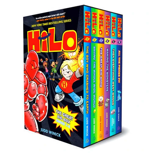 By Judd Winick (Author) Hilo: The Great Big Box (Books 1-6): (A Graphic Novel Boxed Set)