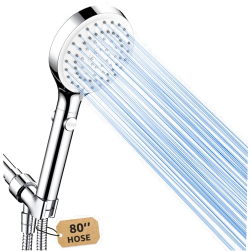 FASDUNT Shower Head with Handheld, High Pressure Handheld Shower Head with 80