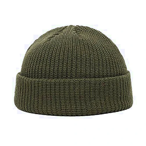 AMYAVA Knitted Beanies for Men Women Winter Black Thick Knitted Hat
