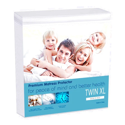 Foifope Waterproof Mattress Pad Protector 100% Organic Cotton Hypoallergenic Breathable Mattress Pad Cover, Deep Pocket, Vinyl Free (Twin XL) White
