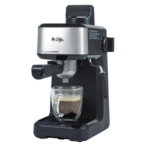 Mr. Coffee 4-Shot Steam Espresso Cappuccino and Latte Maker with Stainless Steel Frothing Pitcher