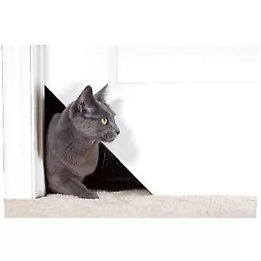 The Kitty Korner Cat Door (Right Facing Door) Easy to Install Interior pet Door That Won't Change The Look and Feel of Your Home. Hide Your Litter Box Create a Safe Space Where The Dog Cannot go