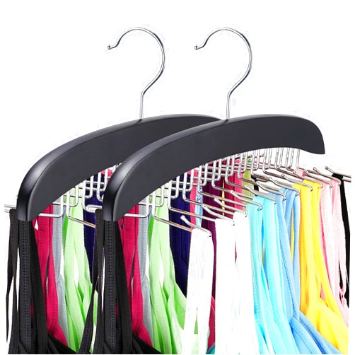 Resovo Tank Top Hanger with Premium Wood, 24 Large Capacity, Space Saving,360 Degree Rotating, Foldable Metal Hooks, Tank Tops