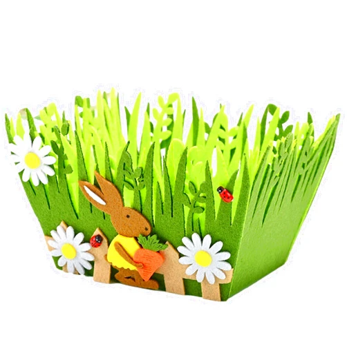 Aeihevo HEPVET Aeihevo Easter Egg Baskets,Non-Woven Fabric Square Small Empty Baskets, Square Easter Baskets Easter Woven Basket Easter Eggs Hunt Basket for Candy Storage
