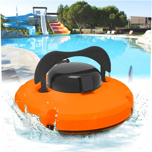 BYOKA Cordless Automatic Pool Cleaner, Swimming Pool Cleaner Robot Smart Vacuum Cleaner, 90 Mins Runtime, for Pool Surface Up to 1000Sq.Ft,Orange