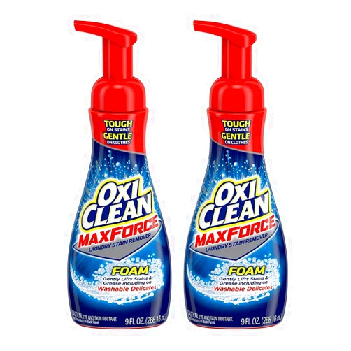 OxiClean, Max Force Foam Laundry Pre-Treater, 9 fl oz (Pack of 2)