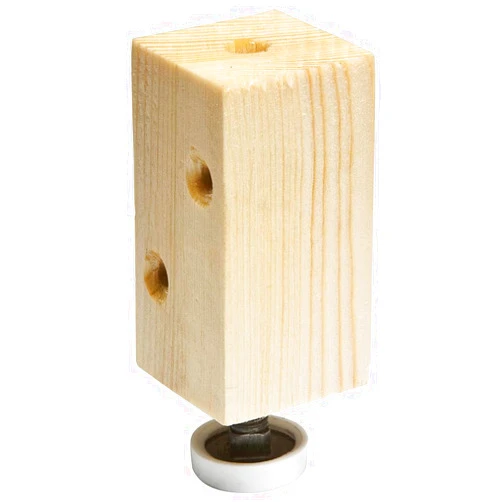 ROCKLER Leveler Block (Pair) - Pre-drilled Furniture Levelers for Cabinets, Bookcases & More - Versatile & Adjustable Furniture Risers up to 2” - Secure & Easy to Install Threaded Table Raising Blocks