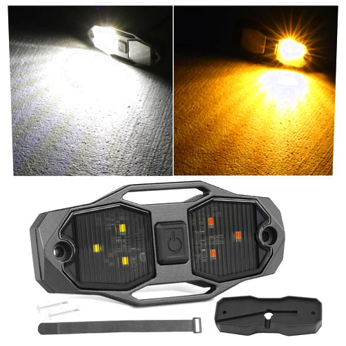 AWLUKER UTV Dome Light, AWLUKER Interior Dome Light Universal Roll Bar Roll Cage Light Trunk Light Truck Bed Light LED Dome Light for UTV RZR Truck Can-Am Polaris Ranger Boat - White/Amber Color