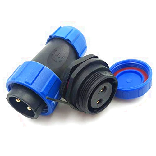SZJELEN SP21 2Pin-12Pin Panel Mount Waterproof Aviation Connector Plug and Socket IP67,LED Electrical Power Cable Wire Connector (2Pin)