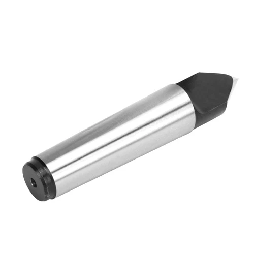 PerGar MT3 Morse Taper Dead Center Top Tip, Half Notched Taper Lathes 60 Degree Point Live Center CNC Milling Lathes Tool, High Carbon Steel Material