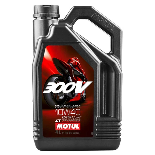 Motul 300V 4T Factory Line 10W-40 Synthetic Oil 4 Liters (104121)