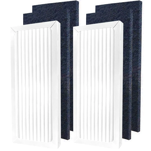 MAXTBEE 990051000 True HEPA Air Purifier Replacement Filter Compatible with Hamilton Beach TrueAir 04383 04384 04385 04386 Compact Pet Air Purifiers, 2 HEPA Filters and 4 Activated Carbon Pre-Filters