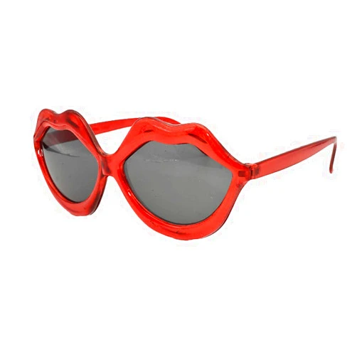 Amosfun Comfortable Sunglasses Tricky Glasses Costume Props Women Glasses Personality Sunglasses Woman’s Sunglasses Okleen Glasses Creative Eyeglasses Modeling Red Apparel