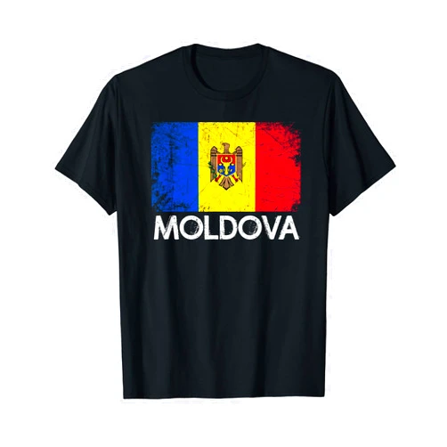 National Team Pride Country Roots Retro Outfit Moldovan Flag | Vintage Made In Moldova Gift T-Shirt