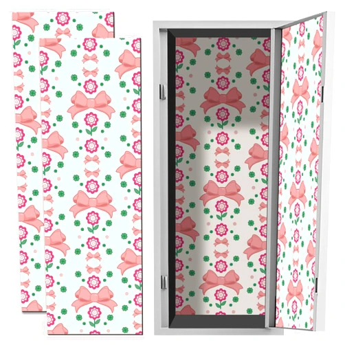 ANPHSIN 2 Pcs Strong Magnetic Wallpaper for School Locker - 36''x12'' Reusable Magnet Locker Decorations, Easily Install, Locker Accessories for Middle High School, Bows