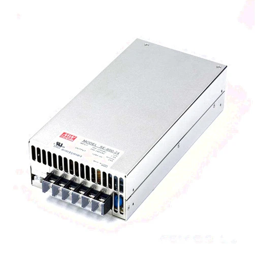 Generic Mean Well SE-600-24 24V 25A 600W Industrial Power Supply - High Power Density AC/DC Converter for Automation, Network Equipment, and Demanding Industrial Applications.
