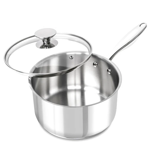 MICHELANGELO 3 Quart Saucepan with Lid, Thick Bottom Sauce Pan Stainless Steel Saucepan with Cover, Nonstick Sauce Pot, Induction Compatible