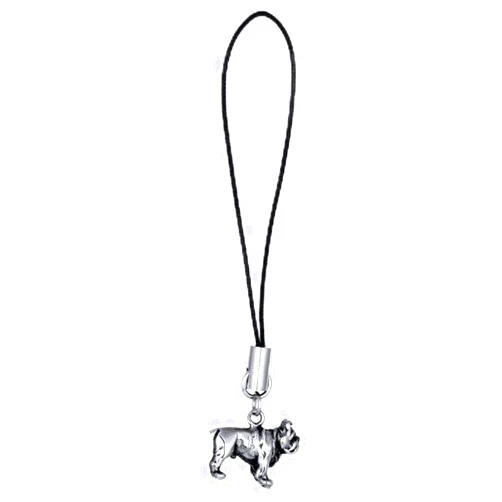 JewelsofUS Sterling Silver 3-D Bull Dog Cell Phone Dangling Charms