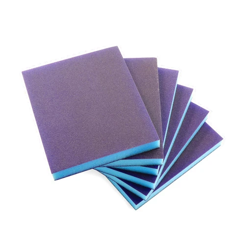 Jamiikury 6Pcs 220 Grit Sanding Sponge, Jamiikury Sanding Blocks Washable and Reusable, Wet Dry Sandpaper Sponge for Wood Metal Furniture Paint and Drywall