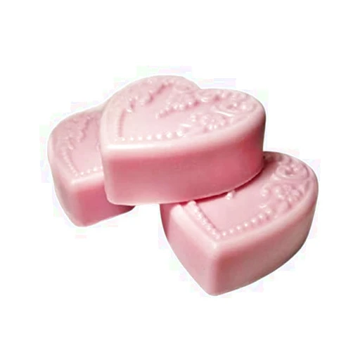 De'esse Boutique 3 Pc Large Heart shaped Carnation Scented Soap Set - Shea Butter Goat Milk Soap