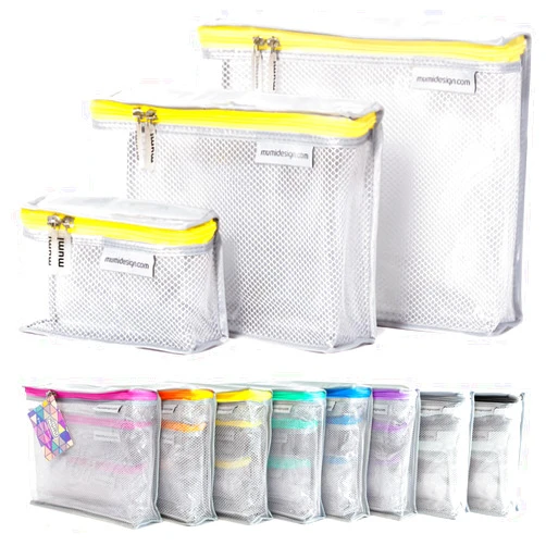 MUMI Travel Toiletry Bag Set 3 Water-Resistant Bags for Toiletries, Makeup, Shaving Essentials, Portable Organizer for Men & Women, Perfect for Travel Essentials
