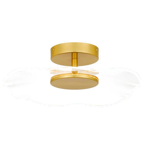 Quoizel Ibis Integrated LED Brushed Gold Semi-Flush Mount
