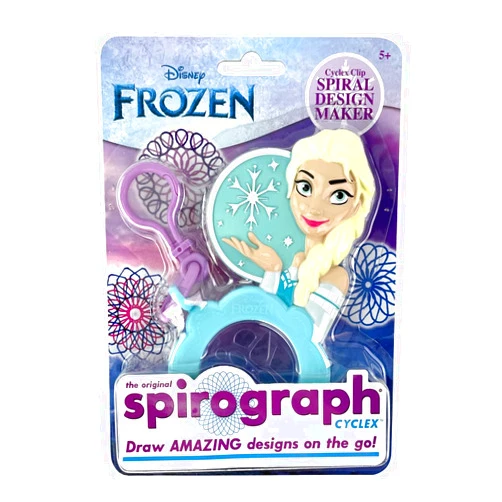 Spirograph Cyclex Clip Elsa - Disney - The Easy Way to Make Countless Amazing Designs - Rotating Stencil Wheel - Travel Ages 5+