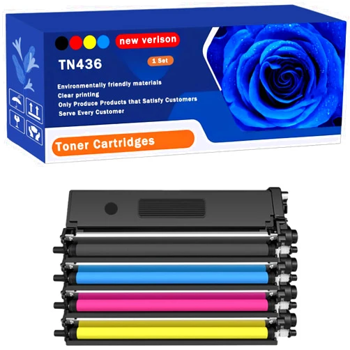 SBHUL TN436 Toner Cartridges Compatible for Brother HL-L8360CDW HL-L8360CDWT HL-L9310CDW MFC-L8895CDW MFC-L8900CDW MFC-L8905CDW MFC-L9570CDW Printers, High Yield 6500 Pages, with Chip (1 Set K/C/M/Y)