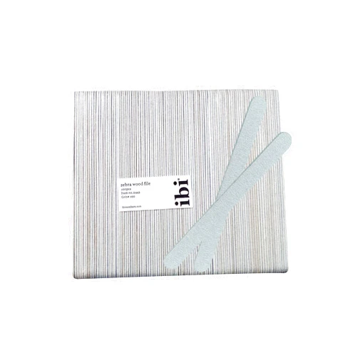 IBI Zebra Wood File | Grit 100/100 | Professional Nail File (100PCS)