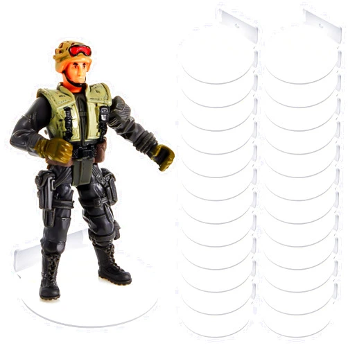 Juexica 24 Pcs White Acrylic Floating Action Figure Wall Shelf 3 Inch Wall Display Shelf for Collectibles Display Ledges Stand Holder Wall Mount Storage Organizer for Toys Action Figure Display Case