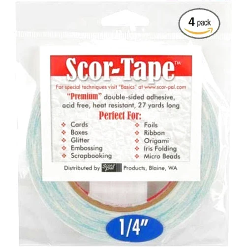 SCOR-PAL SP202-4PACK 0.25 in. x 27 yd. Tape - 4 Rolls