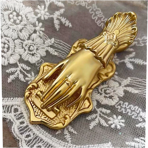 DUOYUZHIYU Lady's Hand Shaped Metal Paper Clip Binder Clips Page Holder Vintage Bullet Junk Journal Clips Book Clips Decorative Clips Traveler's Notebook Accessories Clamps for Office Home DIY Use Gold