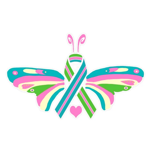 BKR Graphics Metastatic Breast Cancer Butterfly Bumper Sticker Vinyl Decal 5