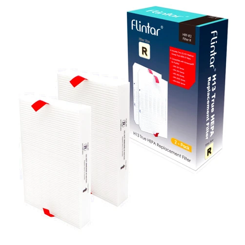 Flintar H13 True HEPA Replacement Filter R, Compatible with Honeywell Air Purifier HPA300, HPA200, HPA 100 and HPA 5000 Series, HRF-R2 (2 HEPA Filters)