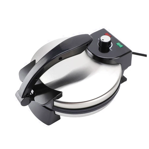 Fockety Electric Tortilla Maker, 10 inch Non Stick Tortilla Press with Temperature Control & Stainless Steel Cover, 1100W Aluminum Electric Roti Maker for Pitas, Chapati, Roti, Flatbread