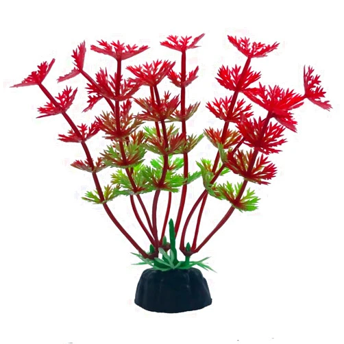 JunJia Aquarium Plants Fish Tank Decorations Small Size/10pcs Set Plastic Artificial Plant Goldfish Waterscape Fish Hides for Small Fish Tank/Bowl-D