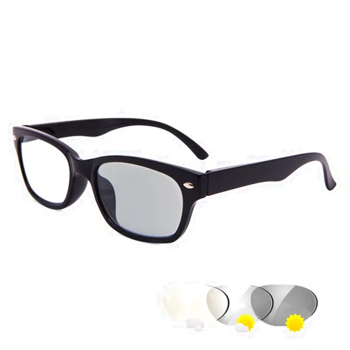 EYEGUARD Classic Photochromic Reading Glasses Spring Hinged Readers Sunglasses for Men and Women