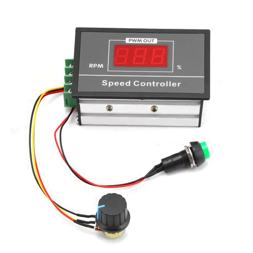 Zerone PWM DC Motor Speed Controller, Motor Speed Regulator Power Controller 6-60V 12V 24V 36V 48V 30A with LED Digital Display Slow Start/Stop Revolving Speed Time Adjustable