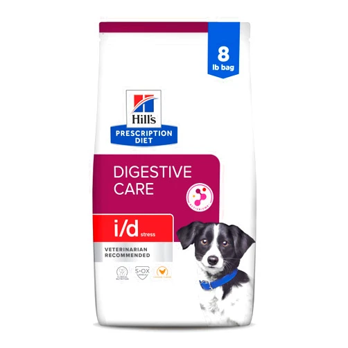 Hill's Prescription Diet i/d Stress Digestive Care Chicken Flavor Dry Dog Food, Veterinary Diet, 8 lb. Bag