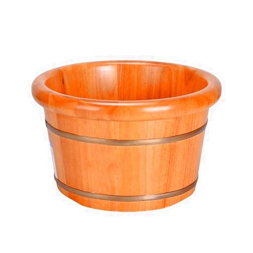 Katzowen Pedicure Foot Soak Thick Water-Saving Oak Foot Bath Barrel, Foot Bath Barrel, Tub, Footbath Foot Spa Bath Massager (Color : Foot Bath Without Cover)