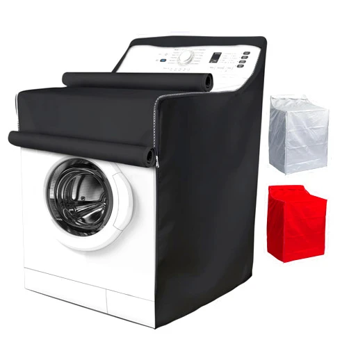 BlueStars Washing Machine Cover For Top-load and Front-load Washer/Dryer - Premium Outdoor Protection For Most Washer Dryer Cover - W29”x D28”x H43” (Black)