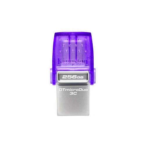 Kingston DataTraveler microDuo 3C 256GB USB-C & USB-A Flash Drive | Speeds up to 200 MB/s | USB 3.2 Gen 1 | Duo Connector | DTDUO3CG3/256GB