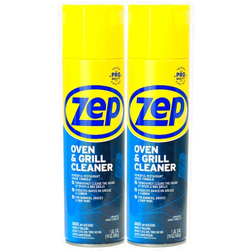 Zep Heavy-Duty Oven and Grill Cleaner - 19 oz (Case of 2) ZUOVGR19 - Dissolves Grease on Contact, on Burners, Grates and Drip Pans