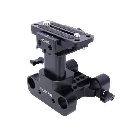 NICEYRIG 15mm Riser Base Plate for ARCA-Swiss Standard, with 29mm (1.15'') Lift System Universal for 15mm Rod Rail Support - 548