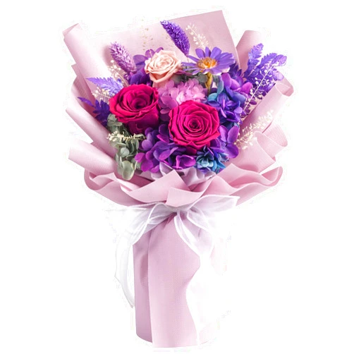 Lovenfold Flowers for Delivery Prime,Preserved Flowers Bouquets,Purple Rose Bouquets That Last 1-3 Years,Gift for Her: Birthday Christmas Valentine's Day Mother's Day, Room Decorations