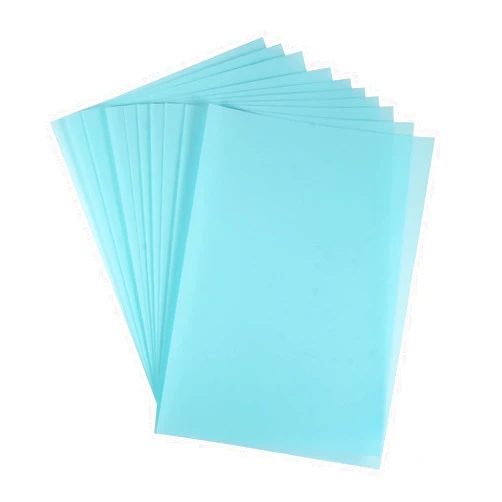 MECCANIXITY Shrink Plastic Sheet, 11.42x7.87x0.012 Inch Sanded Heat Shrink Films Paper for Creative Craft Lake Blue 10 Pack
