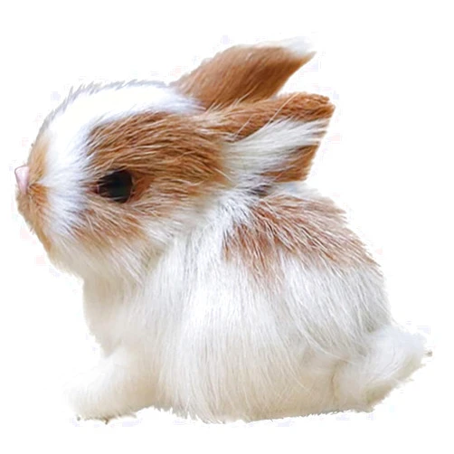 Htppzjr Mini Simulation Rabbits, Realistic Cute Plush Rabbits Lifelike Plush Bunny Realistic Rabbit Miniatures, White Rabbits Home Party Decors Model Gift Miniatures Decorations