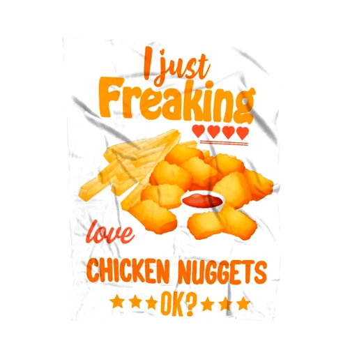Nitten I Just Freaking Love Chicken Nuggets Ok？ Flannel Blanket Cozy Soft and Fleece Throw Blankets for Adult Kids Couch Bed Sofa All Seasons Microfiber Decor Gifts 50