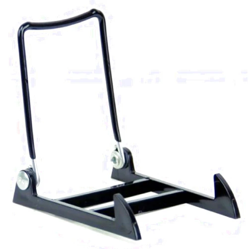 GIBSON HOLDERS Small Display Stand; 1PL for Home Decor, Plates, Platters, Kitchenware, Artwork, & More - Black Base/Black Wire - Set of 2